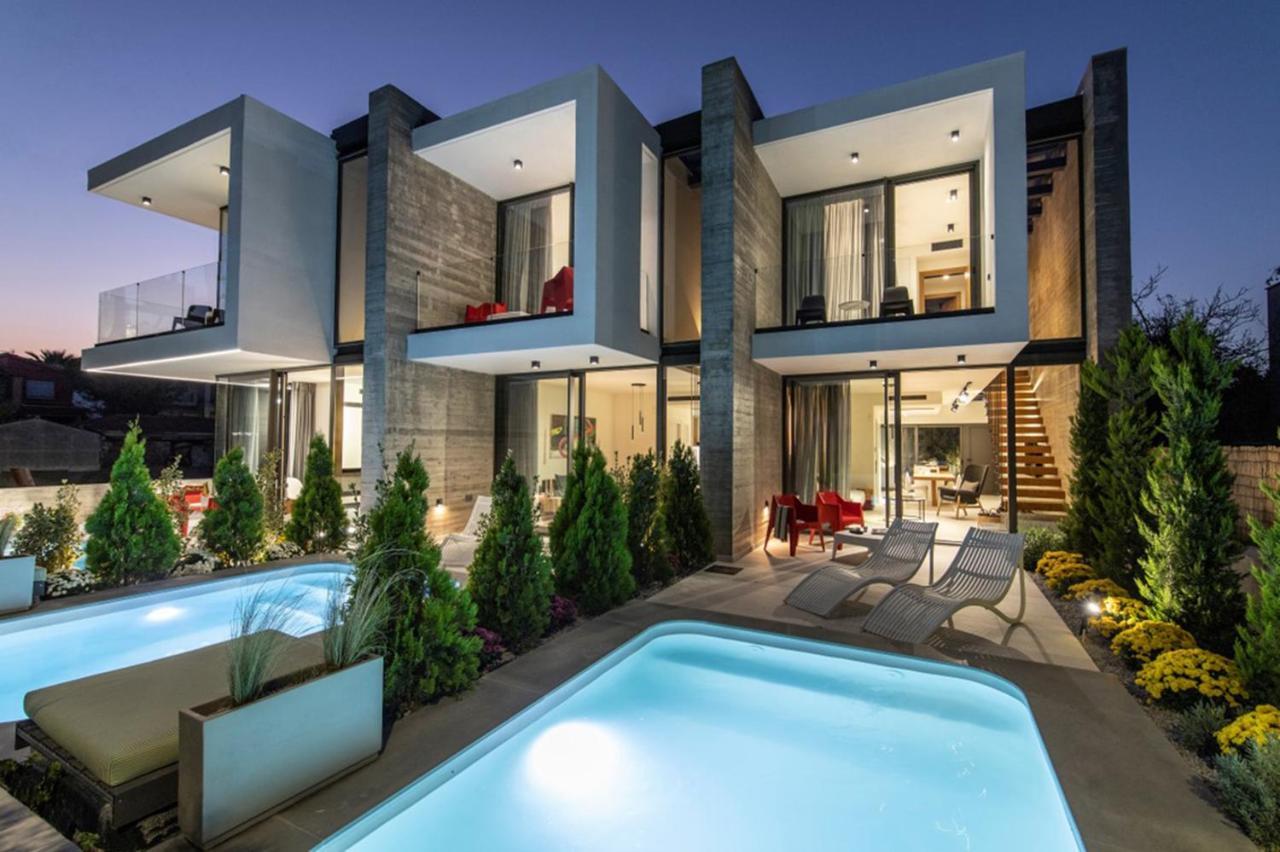Ikies 3 Modern Eco-Friendly Private Seaview Signature Villas With A Pool فولوس المظهر الخارجي الصورة